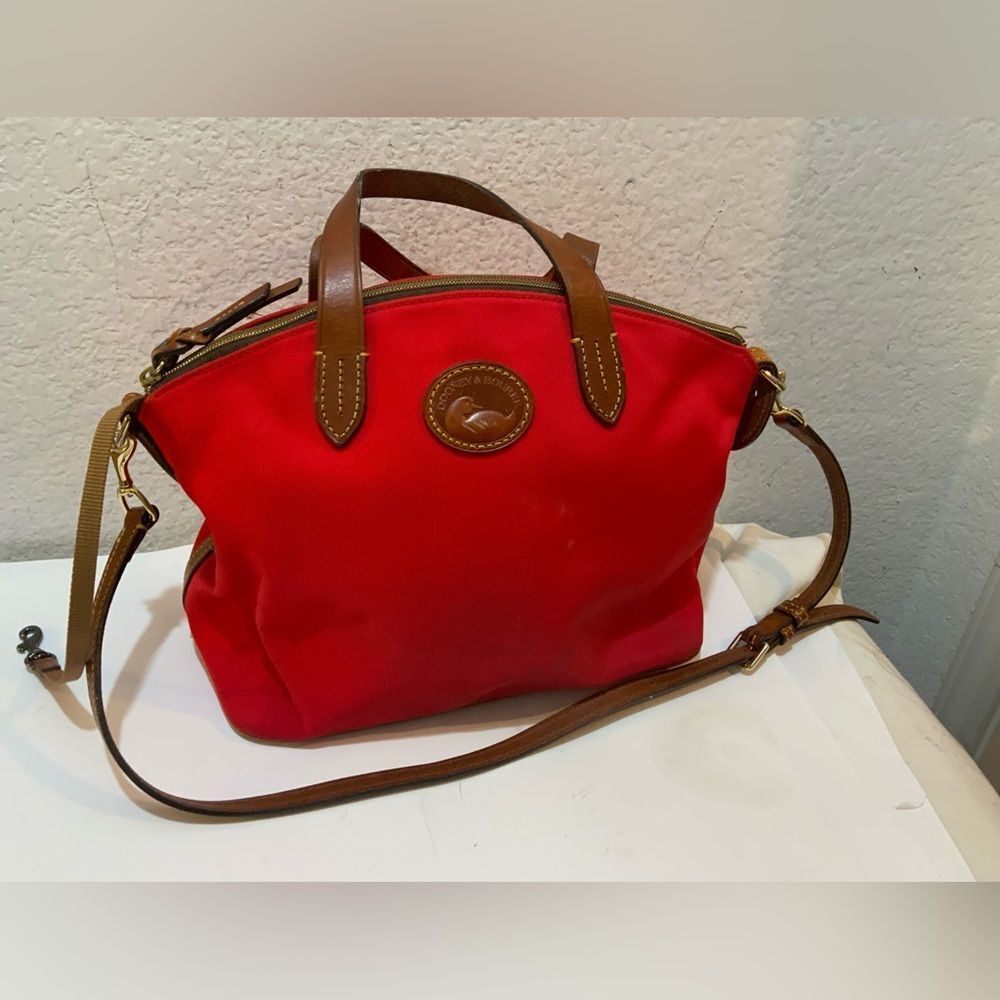 DOONEY & BOURKE Nylon purse with leather handles and leather strap